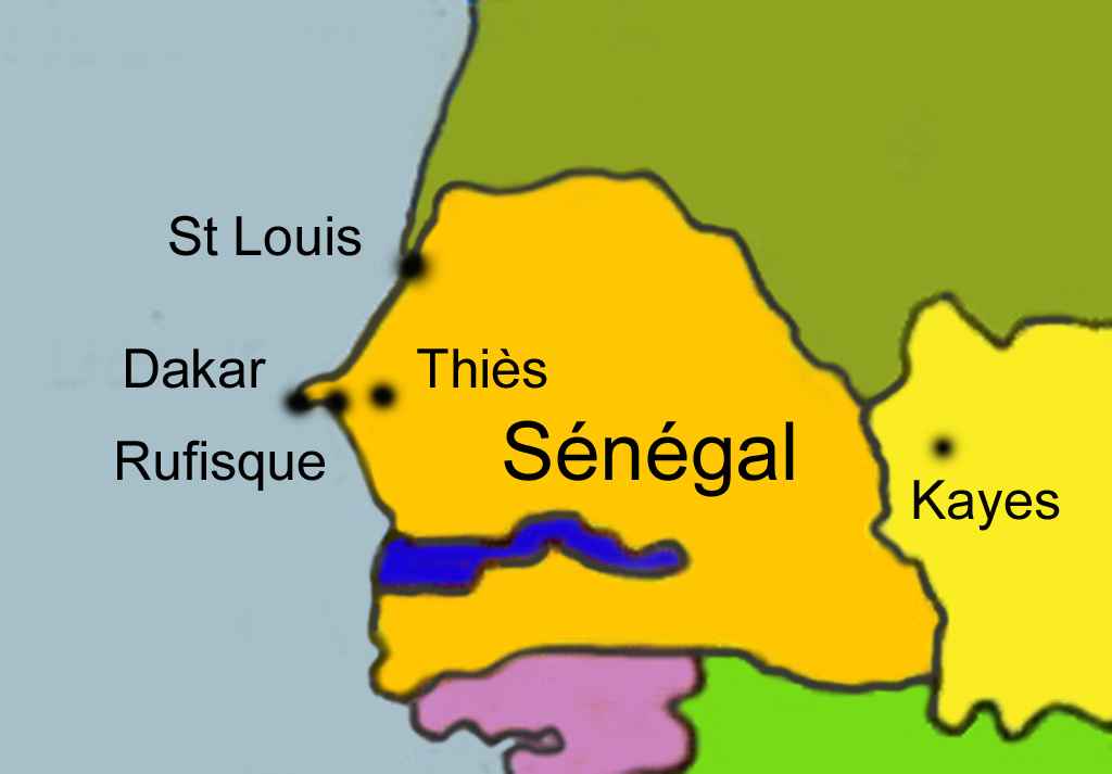 Carte du Sénégal
