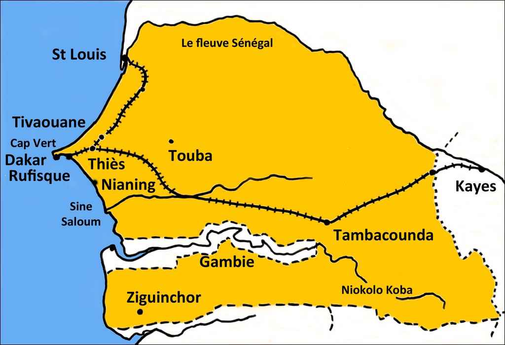 Carte du Sénégal