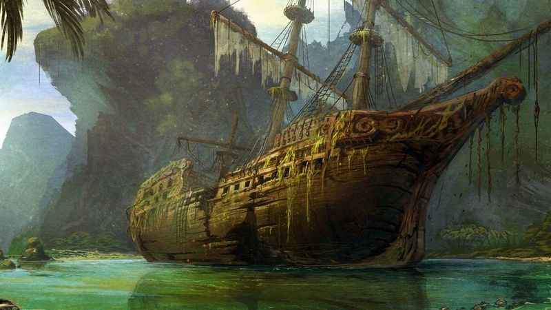L'épave du bateau des pirates