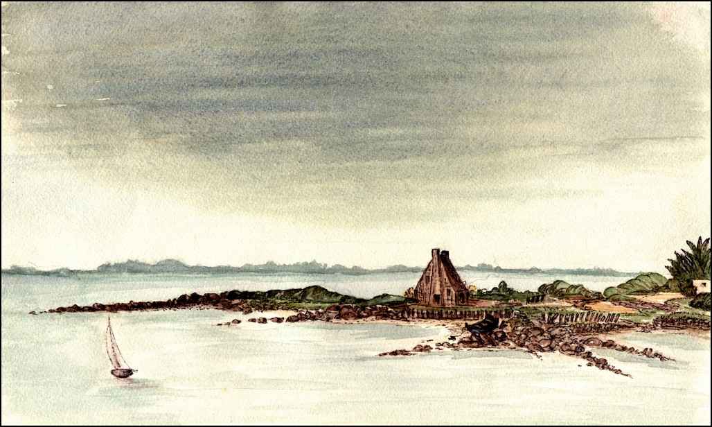 Aquarelle de Janine Bouchut : Bretagne
