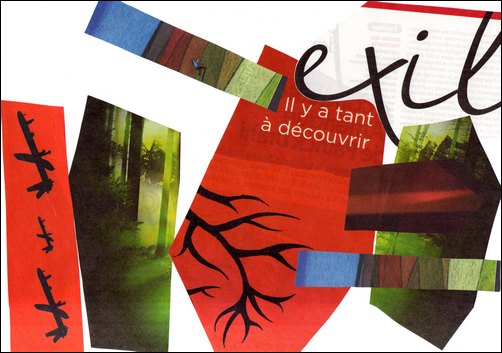 Guerres et terrorisme : exil, collage Jacques Bouchut