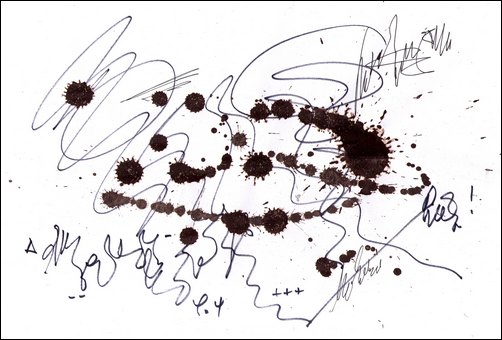 Gribouillage à la suie, dessin Jacques Bouchut